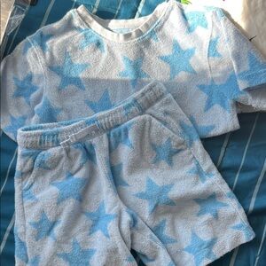 Cat & Jack Blue and White Star Kids Matching Set